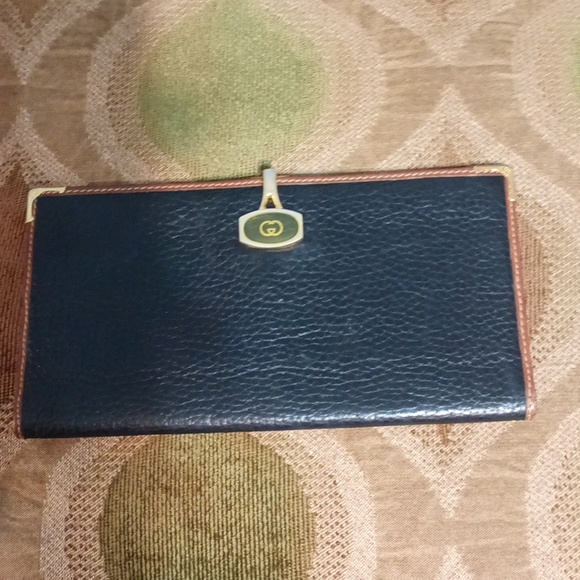 Gucci authentic vintage hinged women's long black leather wallet #030 … - Picture 17 of 17